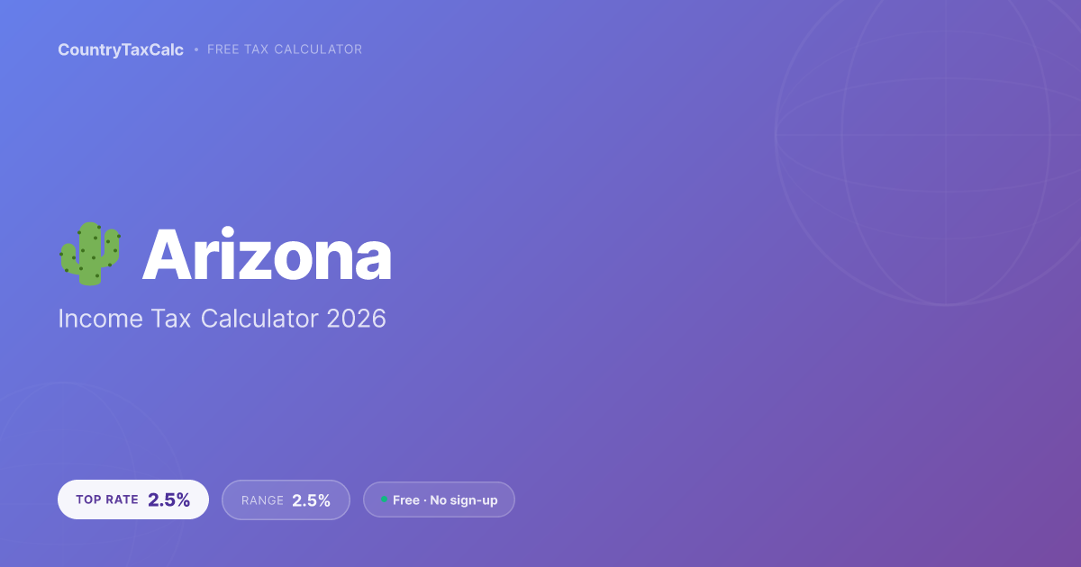Arizona Income Tax Rates Arizona Tax 2026: 2.5% Flat = Lowest Income Tax State (74,157 Fled CA ...
